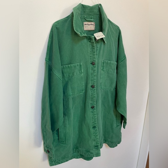 NWT Free People We The Free Madison City Denim Jacket Size Large - Picture 5 of 16